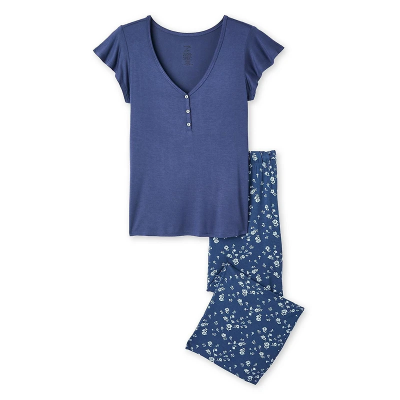 George Women's Two Piece Capri Pajama Set
