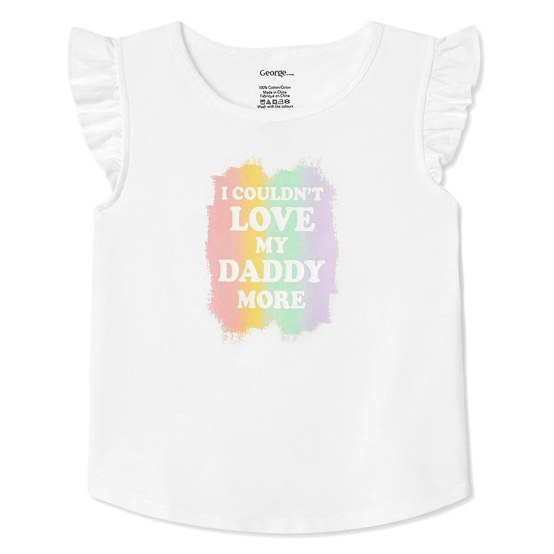 George Toddler Girls' Flutter Sleeve Tee