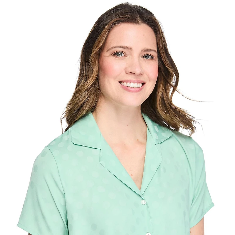 George Women's Two Piece Satin Pajama Set