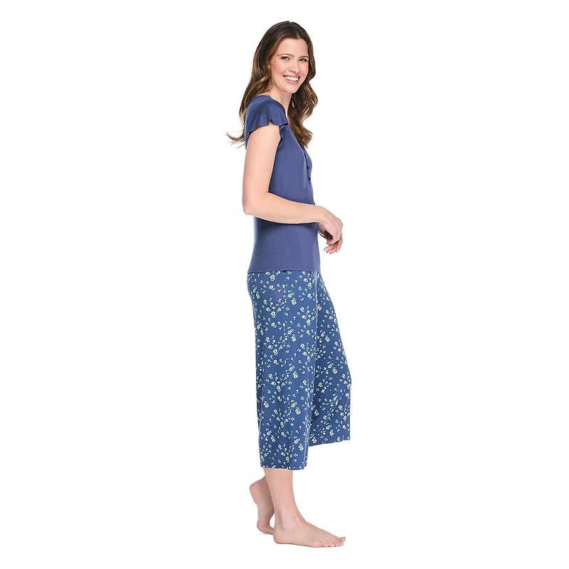 George Women's Two Piece Capri Pajama Set