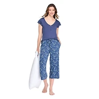 George Women's Two Piece Capri Pajama Set