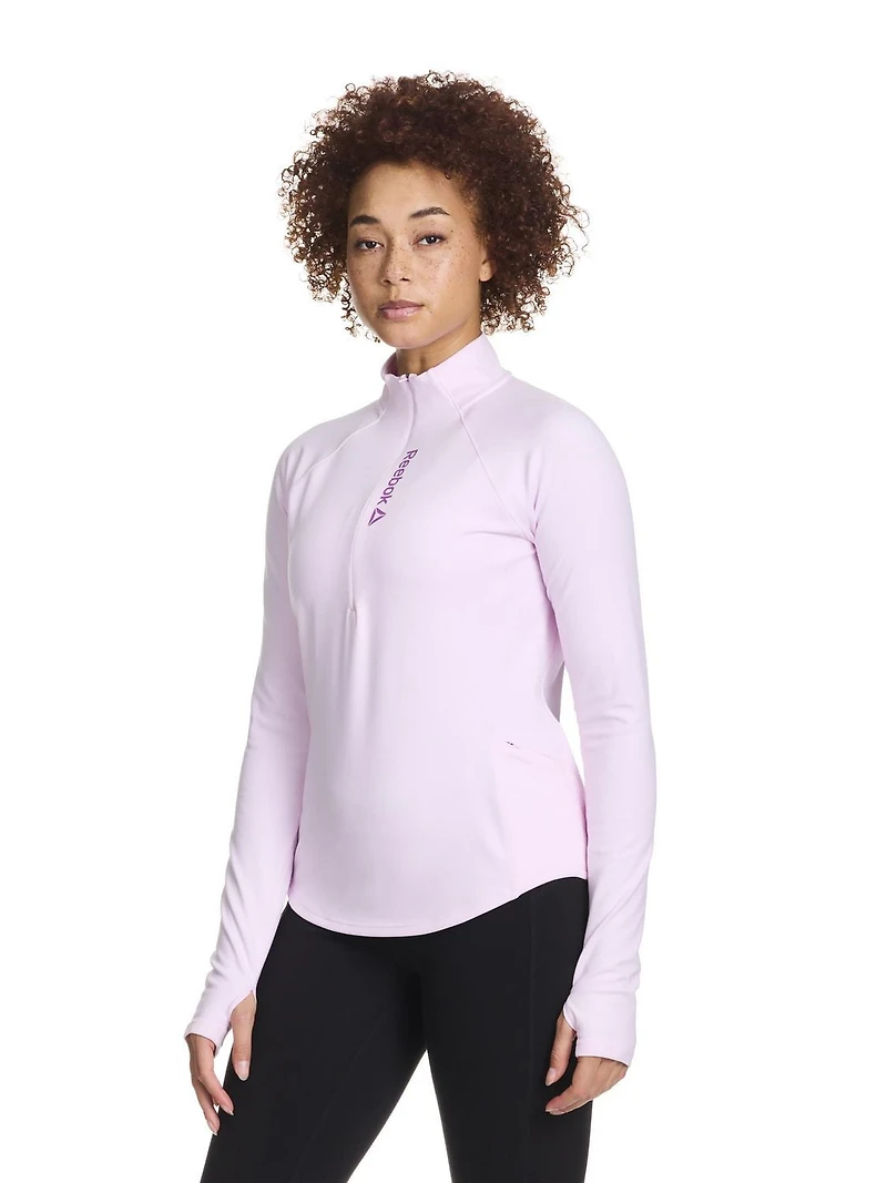 Reebok On The Go Veste demi-zippée pour femme Tailles XS-2XL