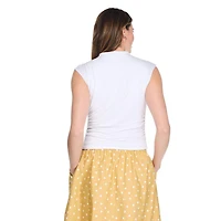 George Women's Funnel-Neck Side Ruched Top