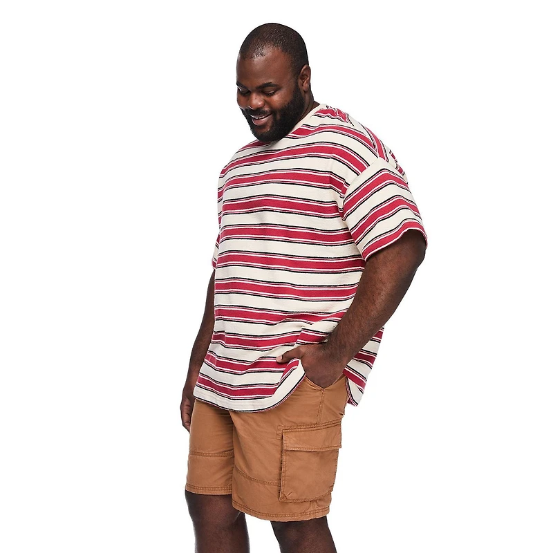 George Big Men's Striped Loose Fit T-Shirt