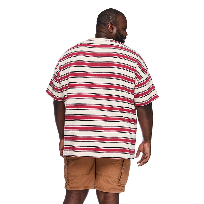 George Big Men's Striped Loose Fit T-Shirt