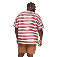 George Big Men's Striped Loose Fit T-Shirt