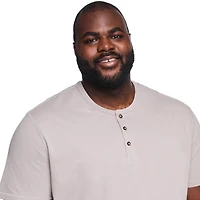 George Big Men's Washed Henley T-Shirt