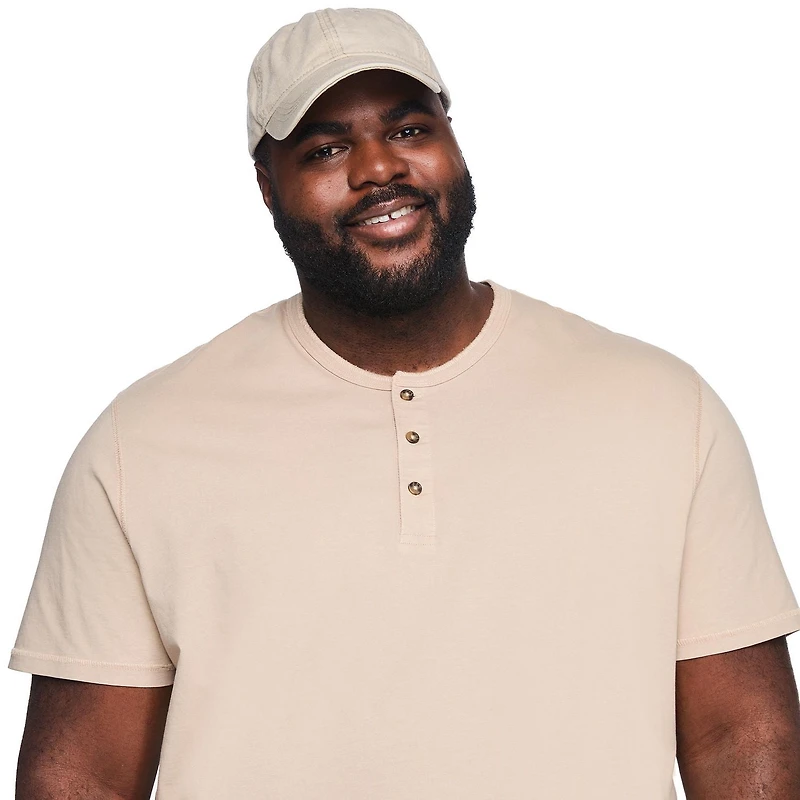 T-shirt henley délavé George Plus pour hommes