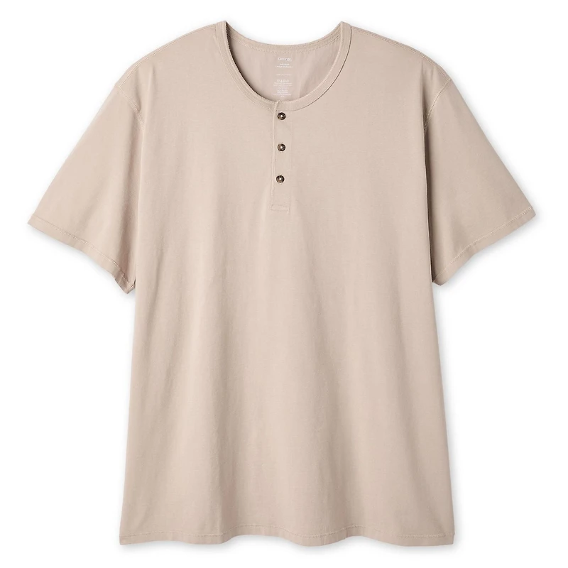T-shirt henley délavé George Plus pour hommes