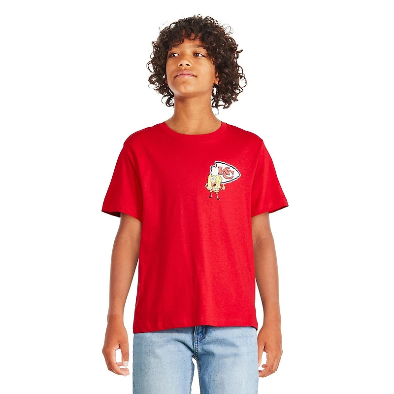 T-shirt à manches courtes NFL x Bob l’éponge pour garçons Tailles TP-G