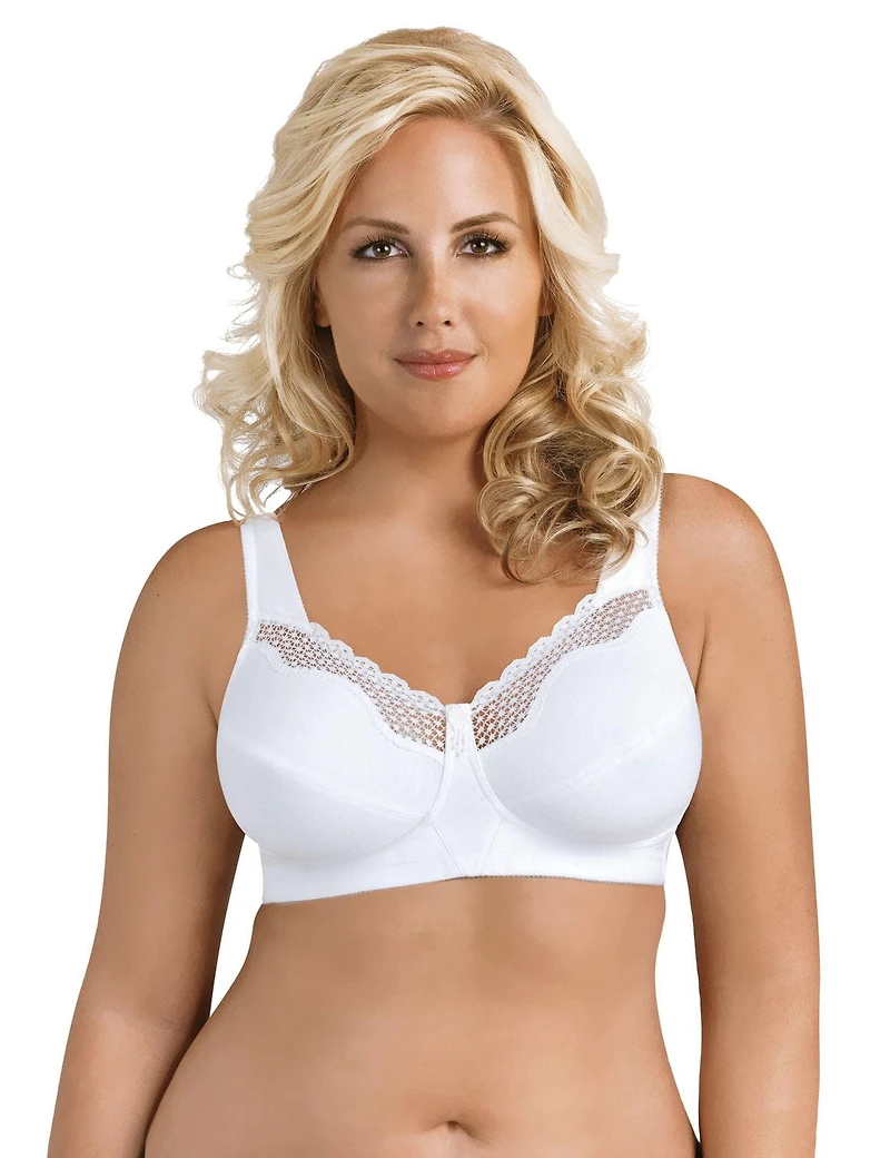 Exquisite Form #9600535 FULLY Cotton Soft Cup Full-Coverage Bra, Lace, Wire-Free