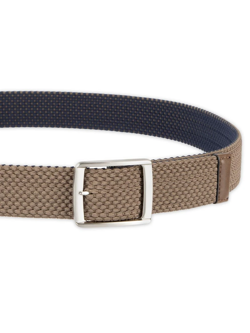 Ceinture réversible tressée en tissu extensible pour hommes de 35 mm Work to Weekend Haggar
