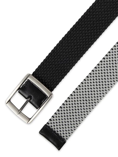 Work To Weekend by Haggar Men's 35mm Reversible Stretch Fabric Braid Belt
