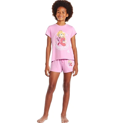 The Super Mario Galaxy Movie Girls' Two Piece Princess Peach Boxer Pajama Set