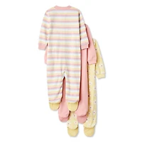 Lot de 3 grenouillères George pour bébés filles