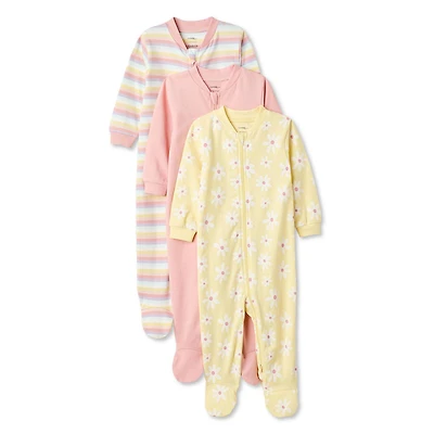 Lot de 3 grenouillères George pour bébés filles