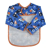 Bavoirs pour bébé George Baby, résistants à l'eau, lavables, résistants aux taches et aux odeurs, lot de 3 comprenant 1 bavoir surdimensionné pour plus de couverture, camions