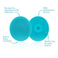 Frida Baby - DermaFrida le Skinsoother - Brosse en silicone pour le bain Baby Essential pour berceau et eczema