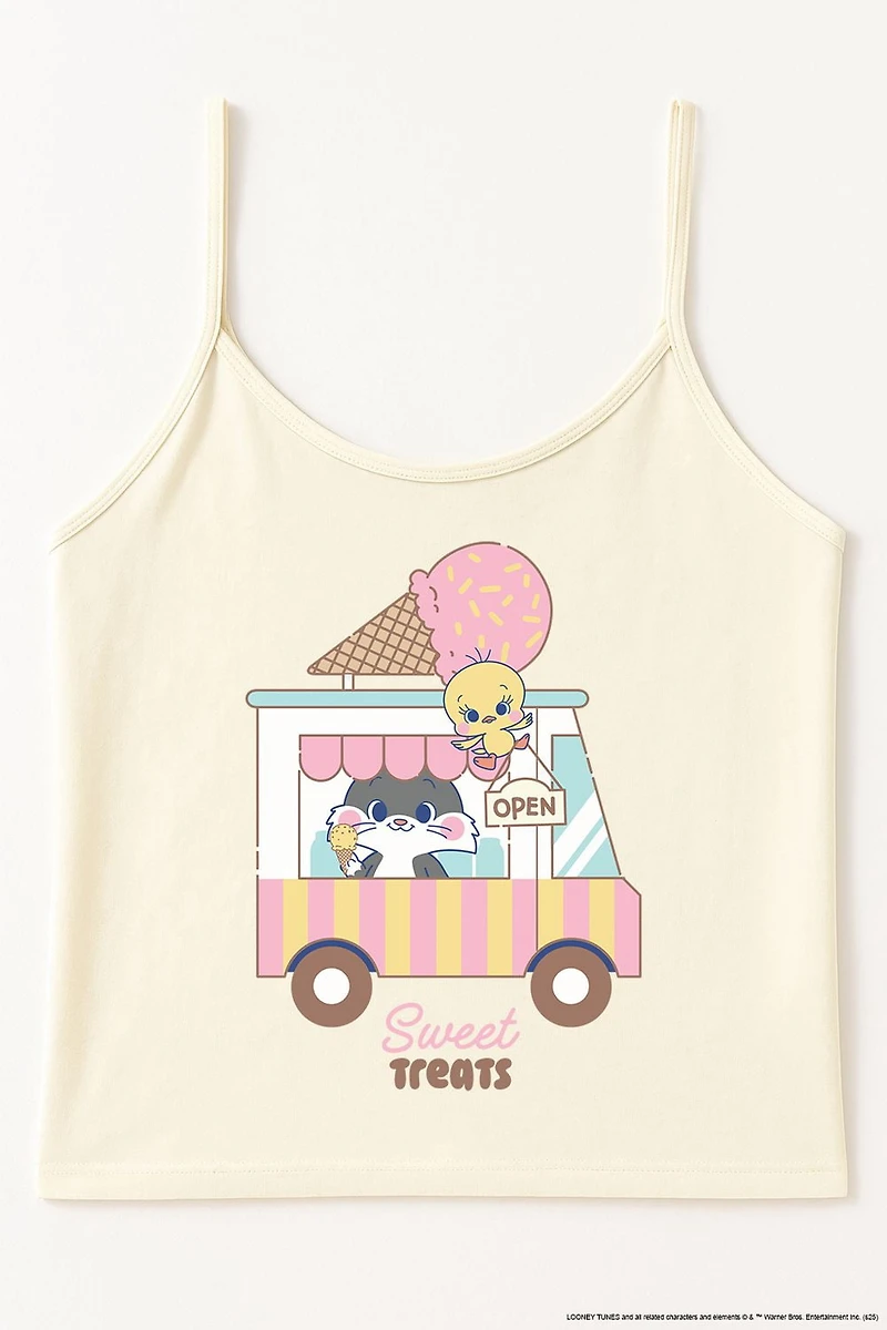 Looney Tunes Women's Tweety And Sylvester Sweet Treats Cami and Shorts Pajama Set - 2 Piece