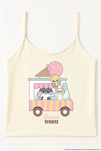 Looney Tunes Women's Tweety And Sylvester Sweet Treats Cami and Shorts Pajama Set - 2 Piece