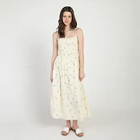 Bloom Girl, Smocked Embroidered Midi Dress, Sizes XS-XL