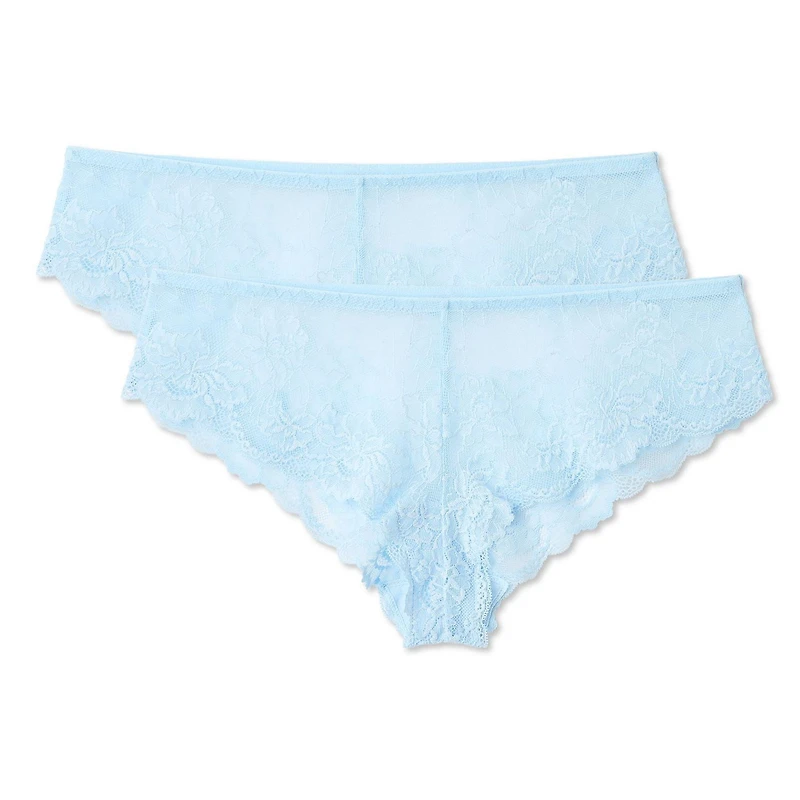 Lot de 2 culottes en dentelle coupe cheeky George pour femmes