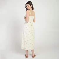 Bloom Girl, Smocked Embroidered Midi Dress, Sizes XS-XL