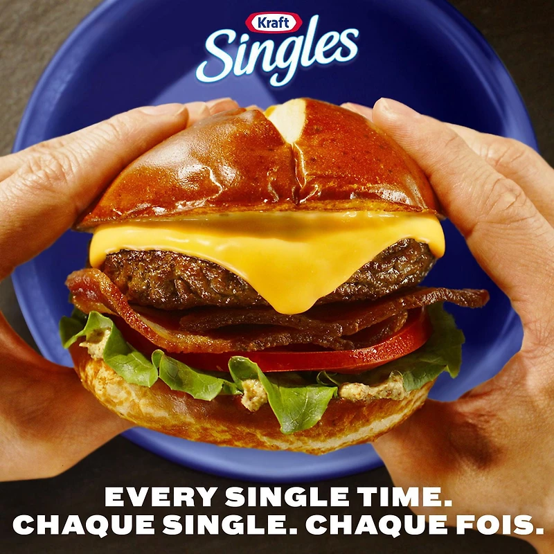 Tranches De Fromage Minces Singles Original, 26 Tranches, Pour Sandwiches Et Burgers, Sans Arômes Artificielles Ni Couleurs