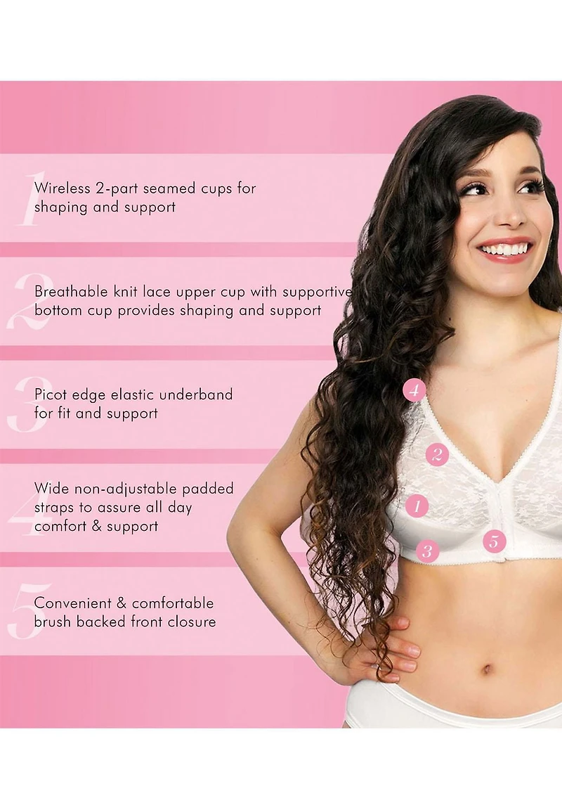 Exquisite Form #9600565 FULLY Full-Coverage Posture Bra, Wire-Free, Front Closure