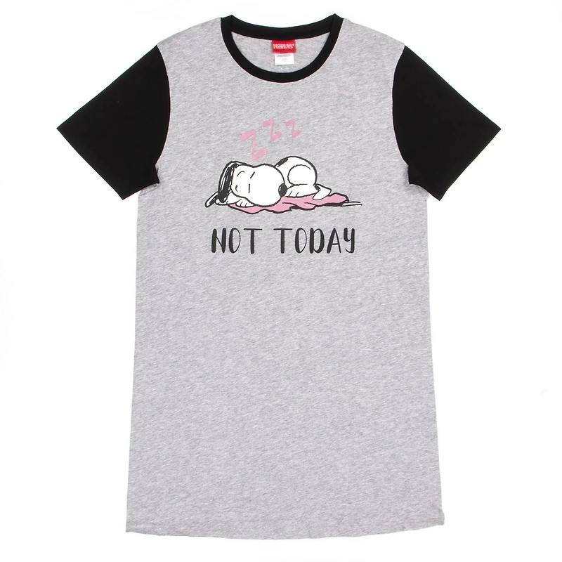 Peanuts Chemise de nuit à manche courte pour femme