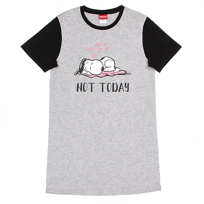 Peanuts Chemise de nuit à manche courte pour femme