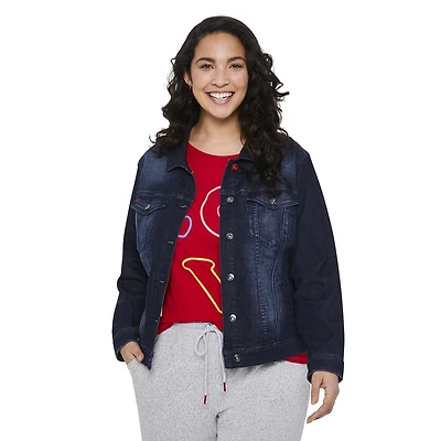 LOVE Ellen DeGeneres Plus Love Script Denim Jacket