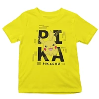 Pokemon T-Shirt col rond à manches courtes pour garçon