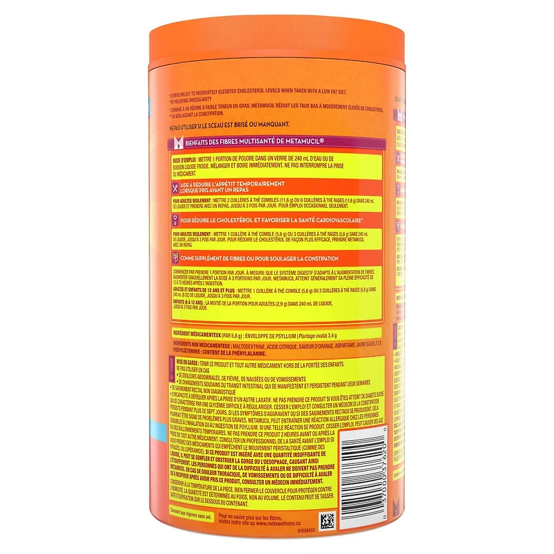 Metamucil 3 in 1 MultiHealth Fibre! Sugar-Free Fiber Suplement Powder