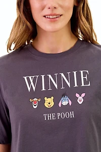 Ensemble t-shirt et boxer de nuit Disney Winnie l'ourson pour femmes
