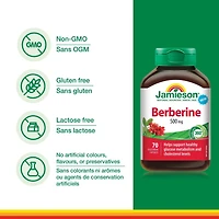 Jamieson capsules de berbérine, 500 mg, végétérienne, 70 capsules