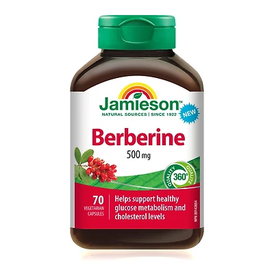 Jamieson capsules de berbérine, 500 mg, végétérienne, 70 capsules