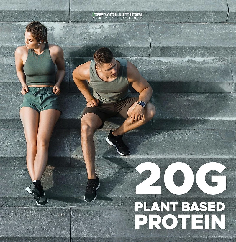 Revolution Nutrition, Vegan Smart, Vegan Protein Powder, 20g Of Protein Per Scoop, 908g, 26 Servings, Dairy Free, Plant Based, Sugar Free, Soy Free, Keto Friendly, For Men & Women, Chocolate Cake (2 Pounds)