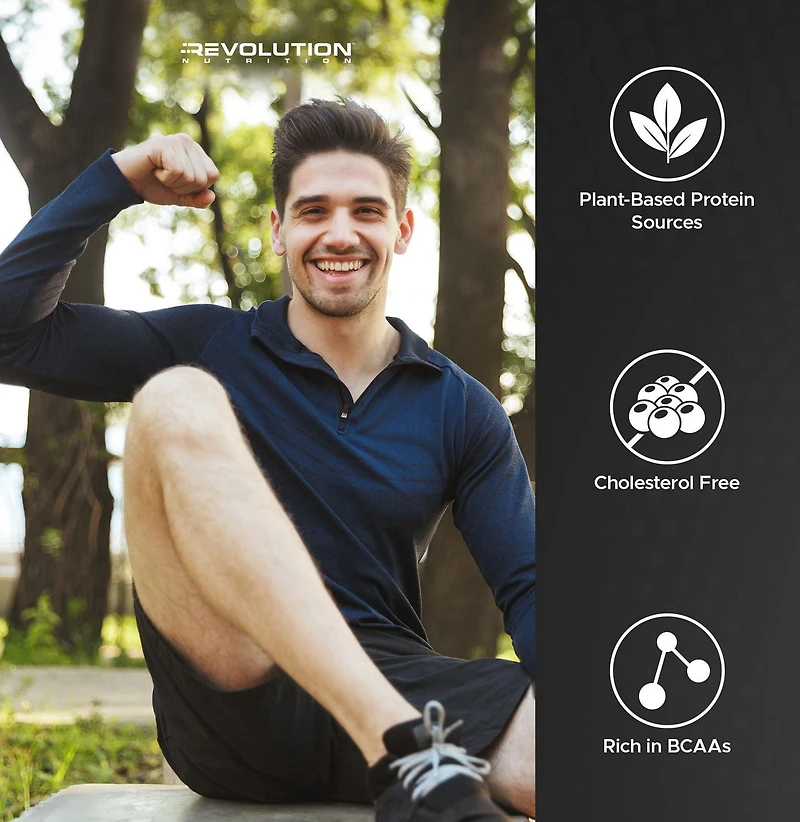 Revolution Nutrition, Vegan Smart, Vegan Protein Powder, 20g Of Protein Per Scoop, 908g, 26 Servings, Dairy Free, Plant Based, Sugar Free, Soy Free, Keto Friendly, For Men & Women, Chocolate Cake (2 Pounds)