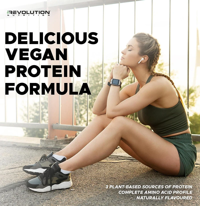 Revolution Nutrition, Vegan Smart, Vegan Protein Powder, 20g Of Protein Per Scoop, 908g, 26 Servings, Dairy Free, Plant Based, Sugar Free, Soy Free, Keto Friendly, For Men & Women, Chocolate Cake (2 Pounds)