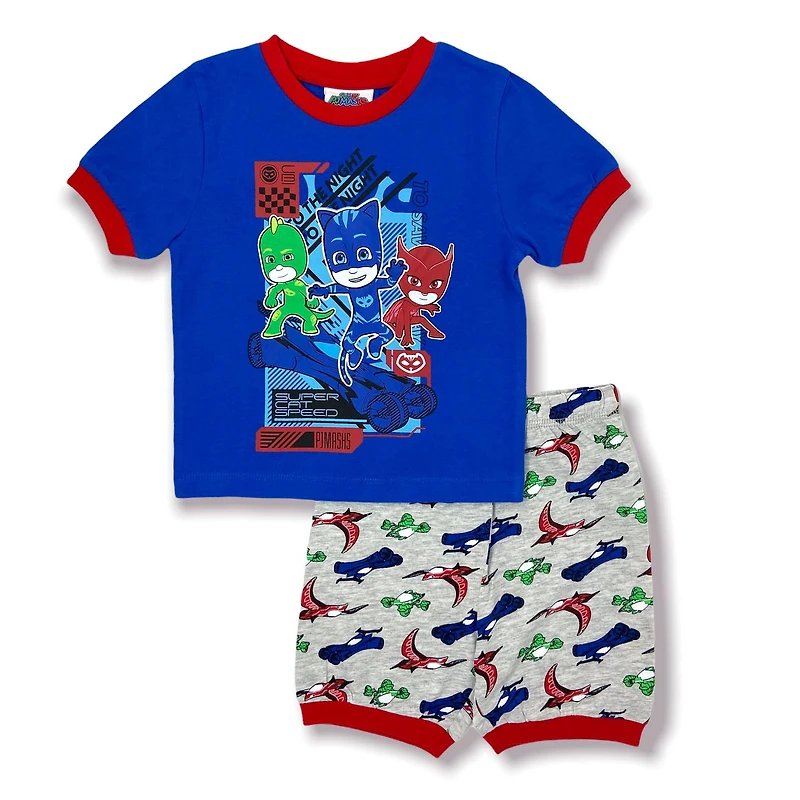 PJ Masks Toddler Boy's T-Shirt and Shorts 2 Piece Pajamas Set