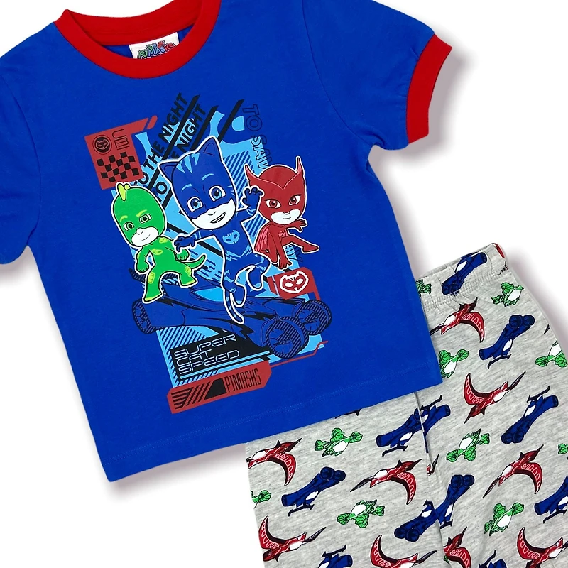 PJ Masks Toddler Boy's T-Shirt and Shorts 2 Piece Pajamas Set