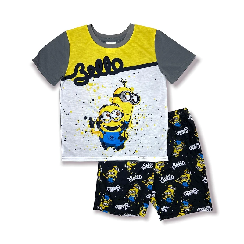 Minions/DME Ensemble pyjama T-shirt à manche courte et short bermuda pour garçons