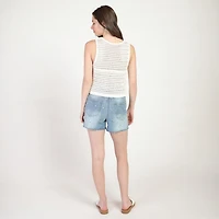 Bloom Girl, Button Front Crochet Vest, Sizes XS-XL