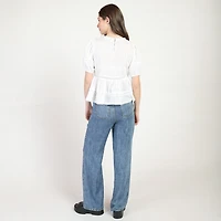 Bloom Girl, Short Sleeve A line Blouse, Sizes XS-XL