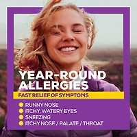 Allegra 12 heures, médicament contre les allergies, sans somnolence, rapide et efficace, soulage les éternuements, les larmoiements et les picotements de la gorge, 60 mg de chlorhydrate de fexofénadine, 36 comprimés 36 comprimés