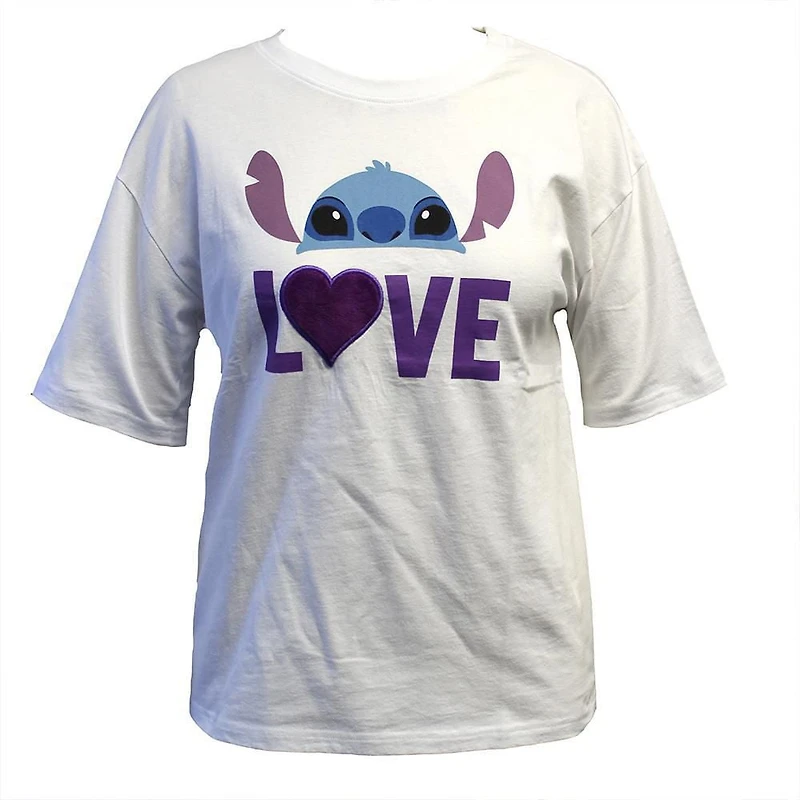 T-Shirt avec imprimé Lilo & Stitch pour dames