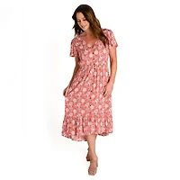 IVY Women's Smocked Waist Dress w/ Ruffle