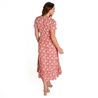 IVY Women's Smocked Waist Dress w/ Ruffle