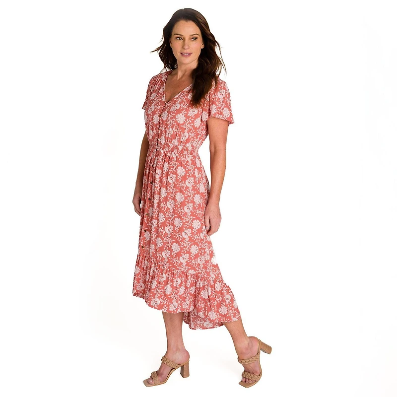 IVY Women's Smocked Waist Dress w/ Ruffle